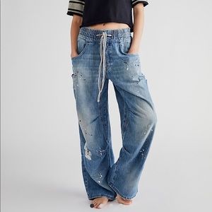 Free People Modern Love Pull-On Jeans